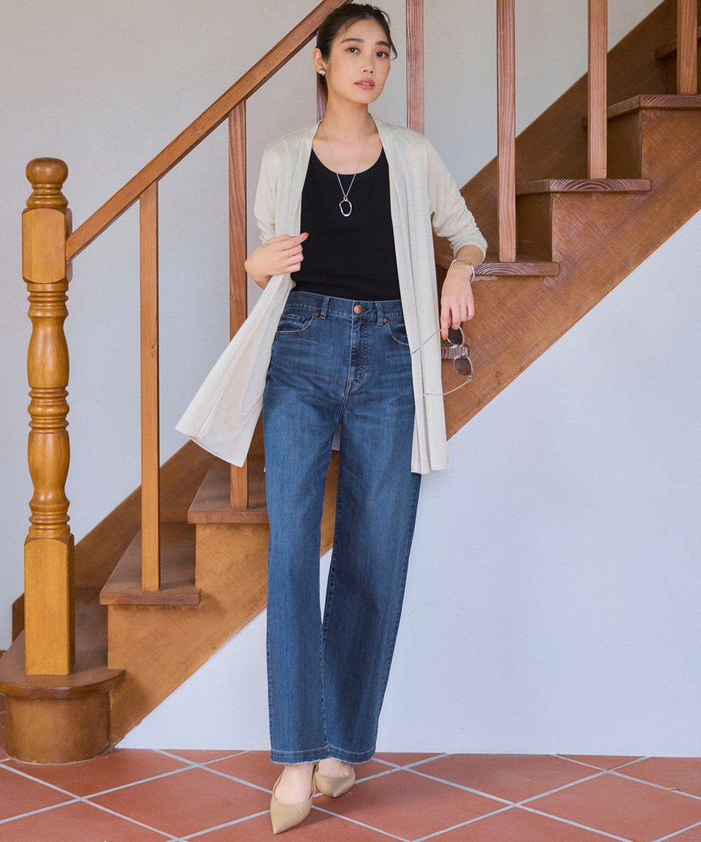 23区 【接触冷感】23区DENIM サマー ストレート ワイド パンツ 