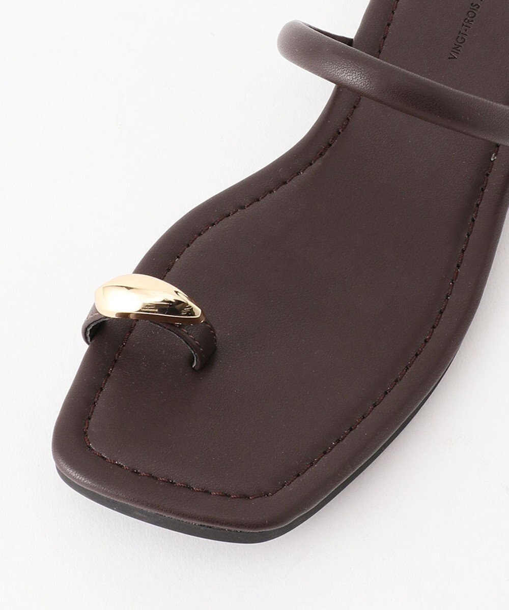 23区 【CLASSY.6月号掲載】ビジュー フラット サンダル 