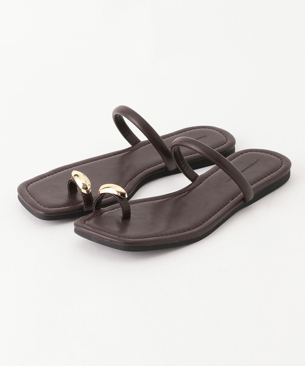 23区 【CLASSY.6月号掲載】ビジュー フラット サンダル 