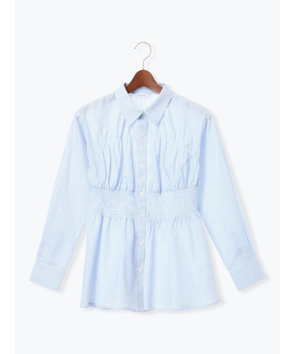 Te chichi ペプラムシャーリングシャツブラウス 