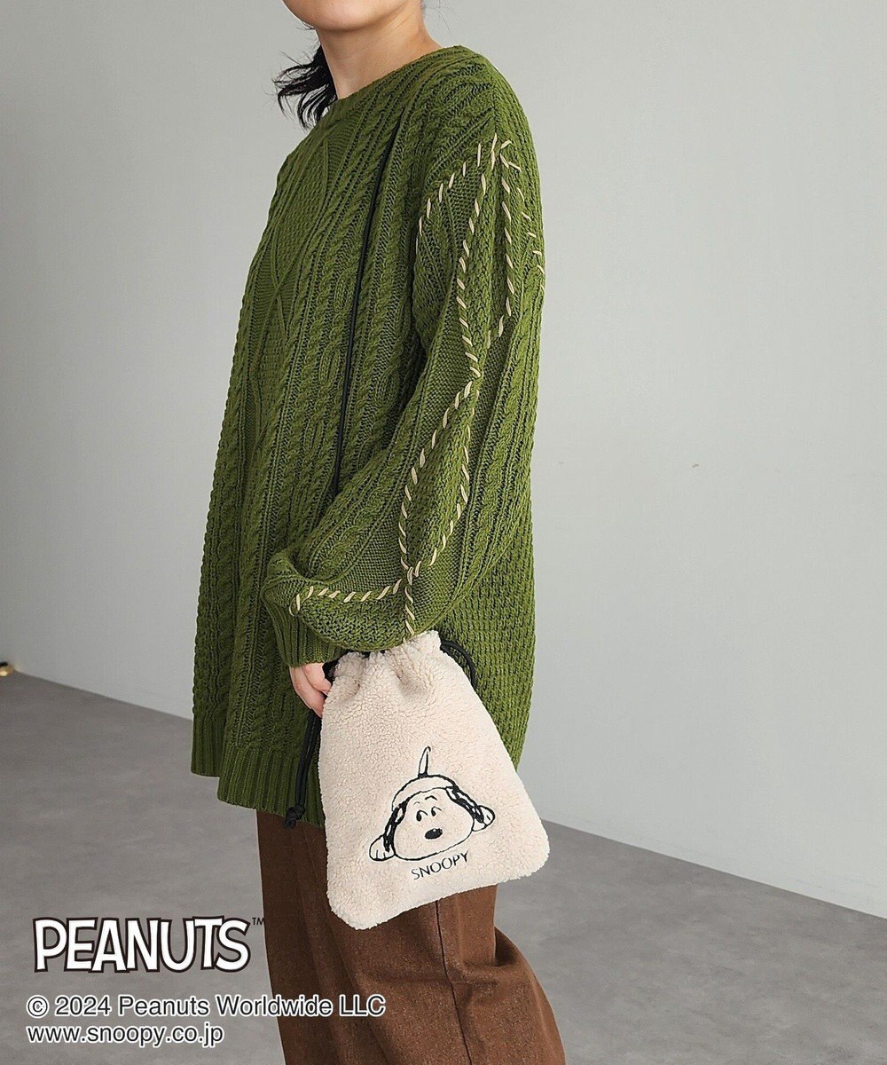CRAFT STANDARD BOUTIQUE 【PEANUTS】ボア巾着ショルダーバッグ 