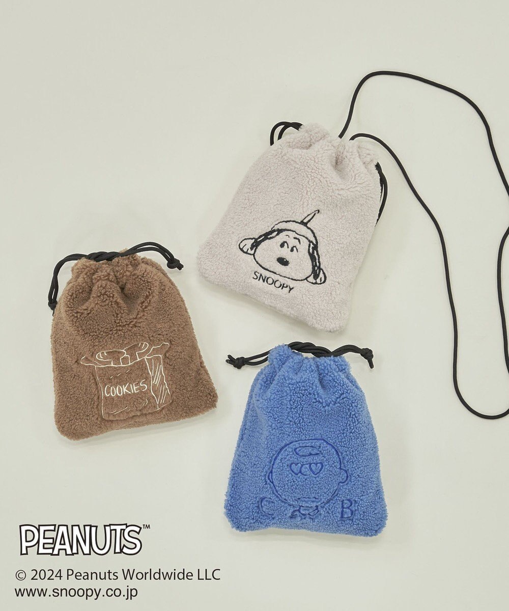 CRAFT STANDARD BOUTIQUE 【PEANUTS】ボア巾着ショルダーバッグ 