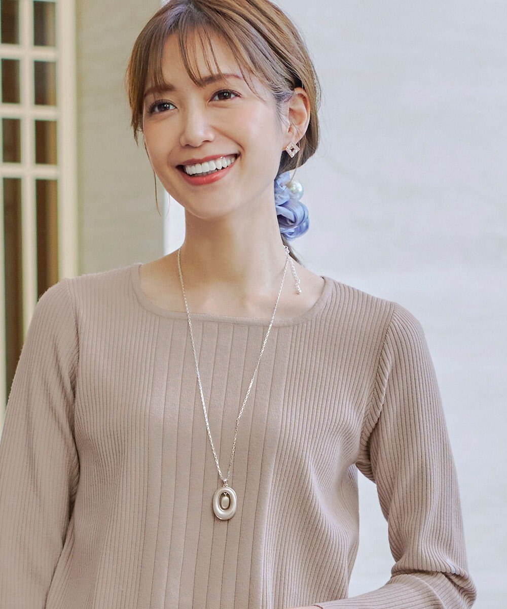 Tiaclasse 【安田美沙子さん着用・2way】オーバルパールロングネックレス 