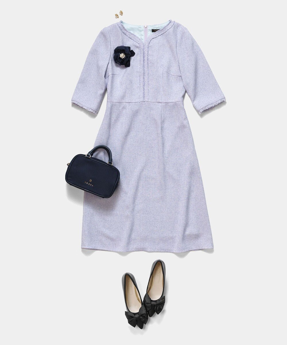 TOCCA 【宮本茉由さん着用】FROST MIST TWEED ドレス 