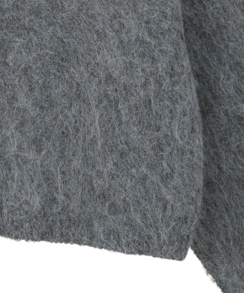 earth music&ecology クルーネックシャギーカーディガン 