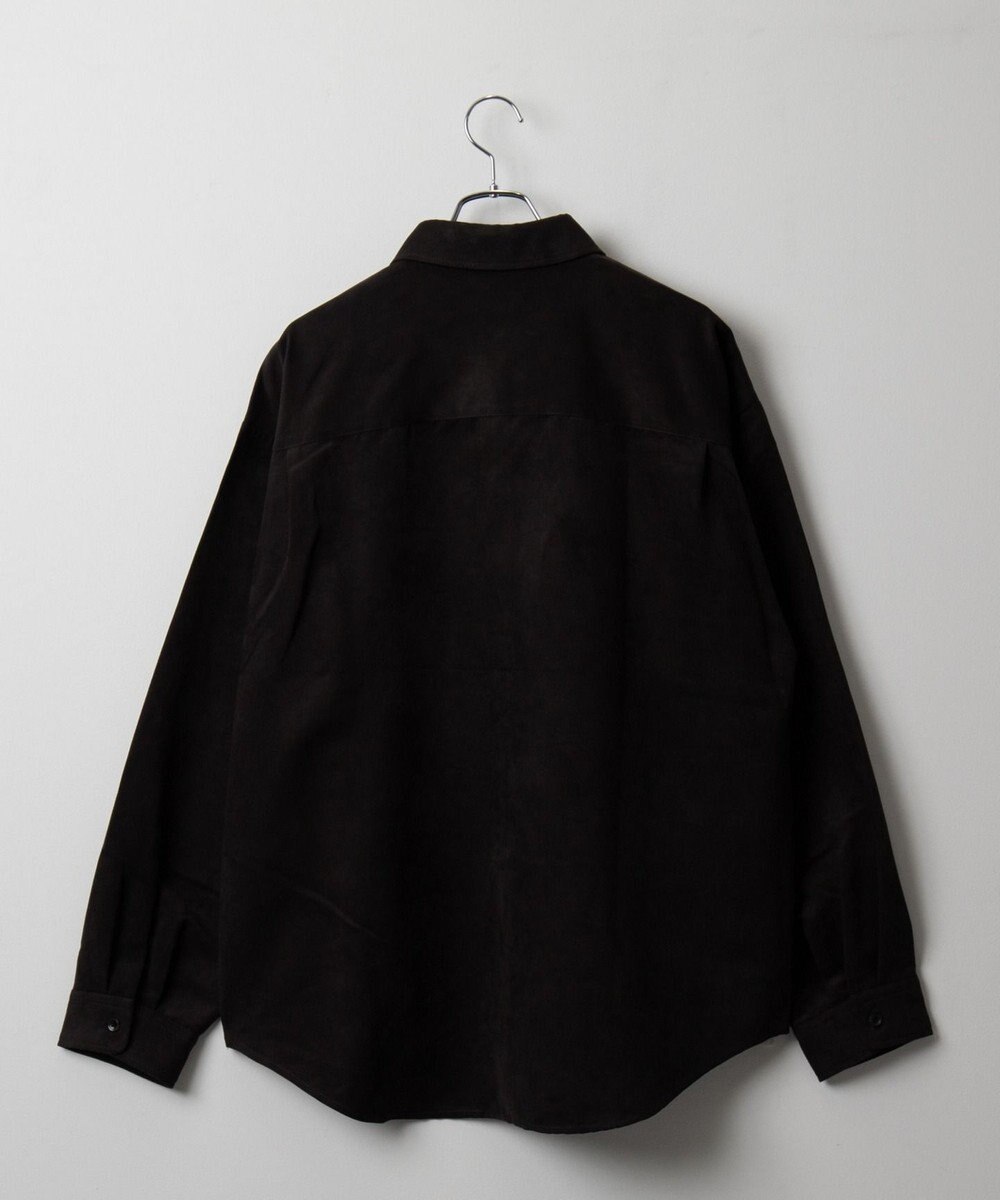 WEGO フェイクスウェードワンポイントBIGシャツ（LS） 
