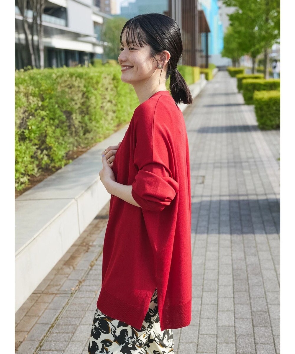 CRAFT STANDARD BOUTIQUE UVカット/接触冷感/マシンウォッシャブル/Vネックビッグニットカーディガン 