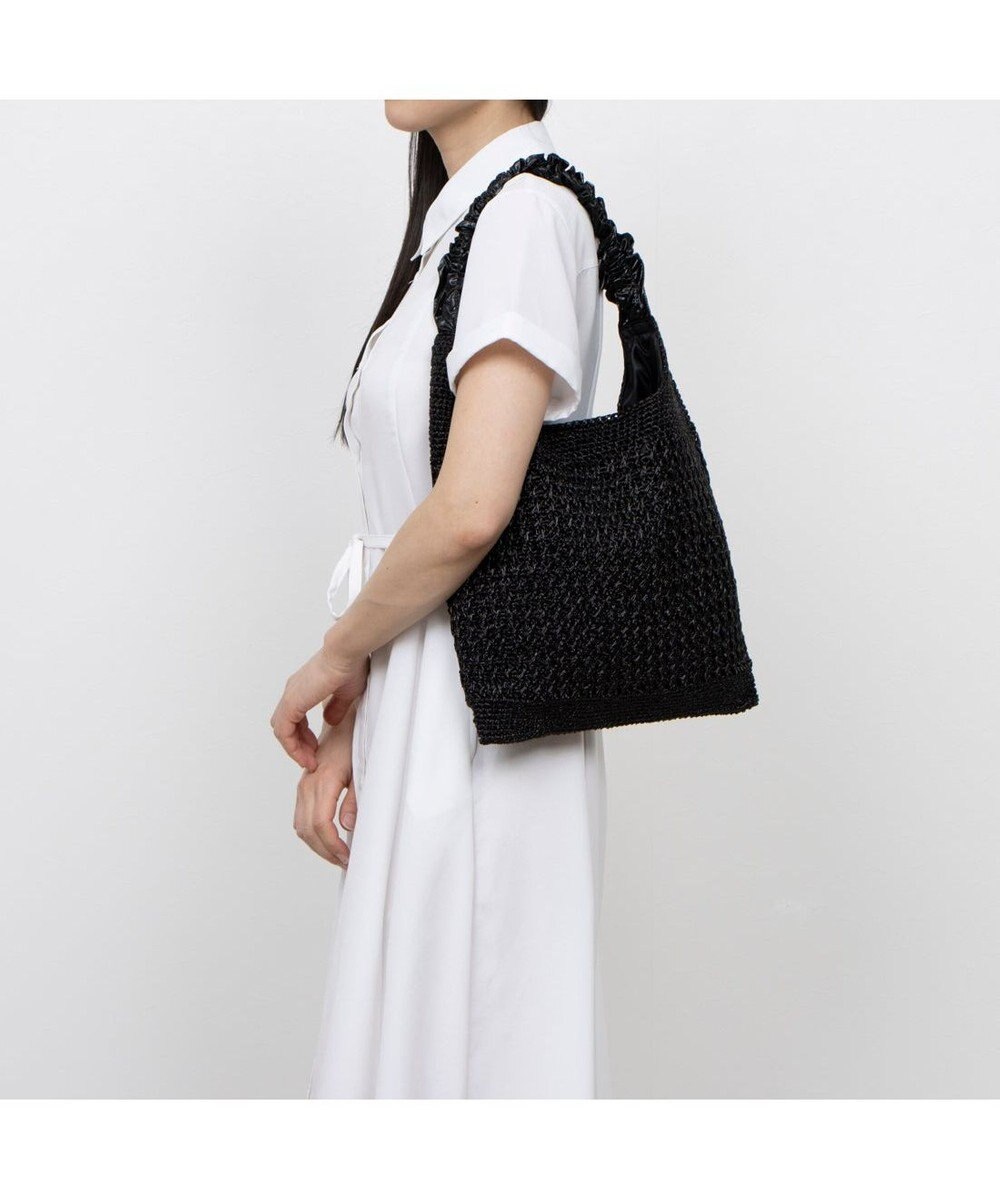 UNBILLION カシュカシュ cachecache / メタリックコードフリルハンドルトート 