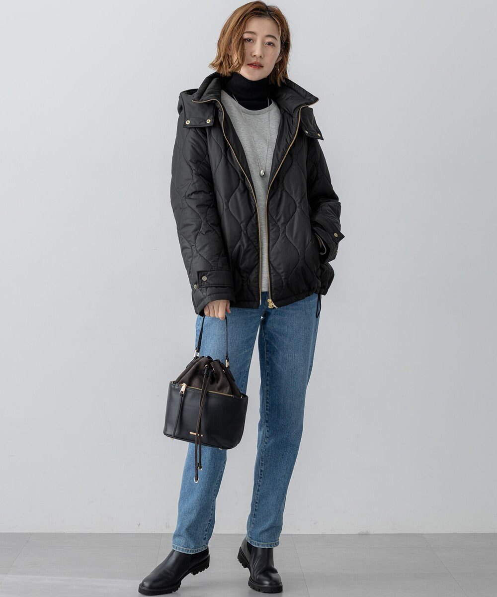 23区 L 【見上愛さん着用/VERY掲載/洗える】ウーステッドウール リブタートル ボーダー ニット 