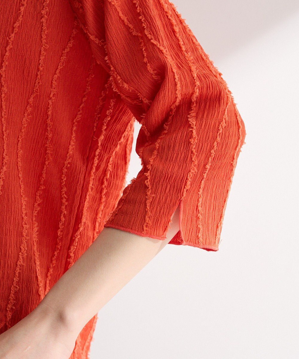 Green Parks ５分袖表面感カットプルオーバー 