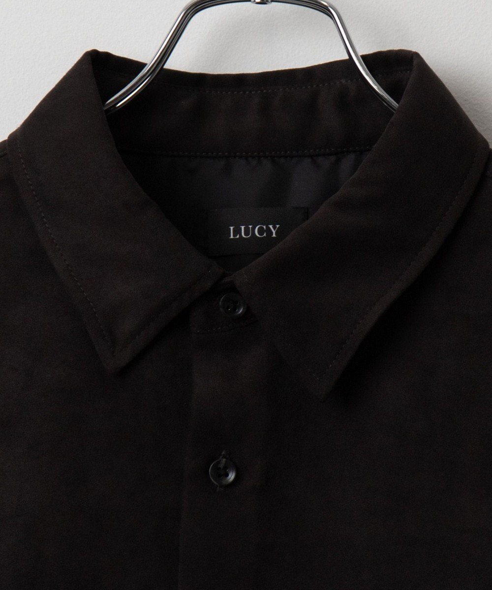 WEGO フェイクスウェードワンポイントBIGシャツ（LS） 