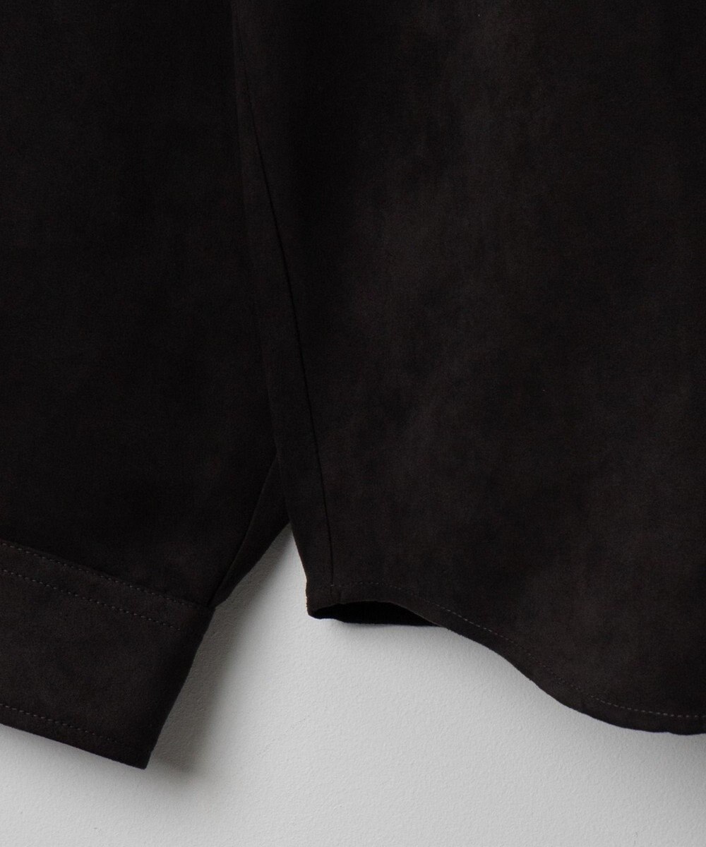 WEGO フェイクスウェードワンポイントBIGシャツ（LS） 