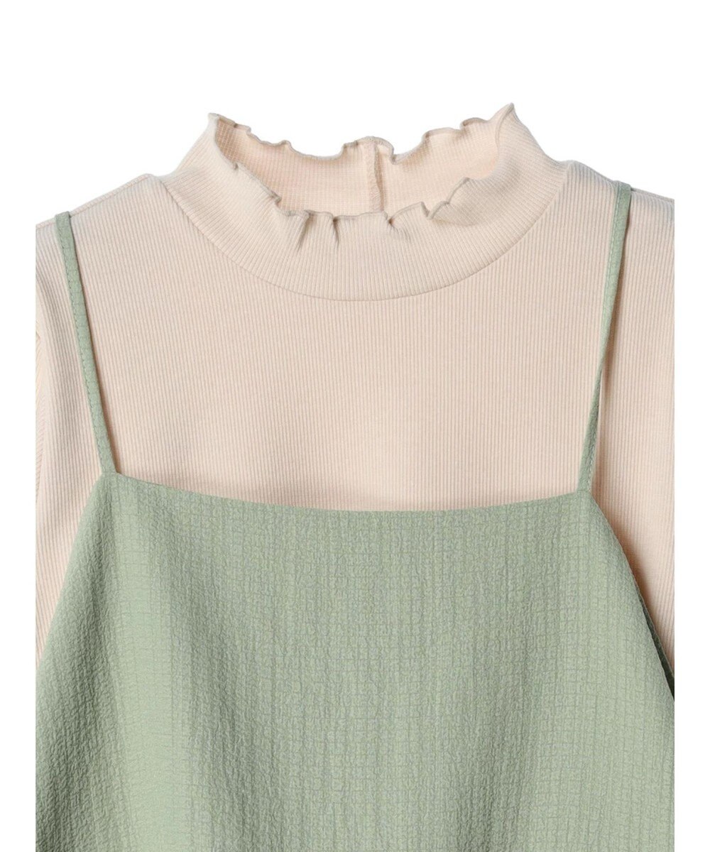 earth music&ecology ＳＥＴ２点ジャガードビスチェ＋リブプルオーバー 