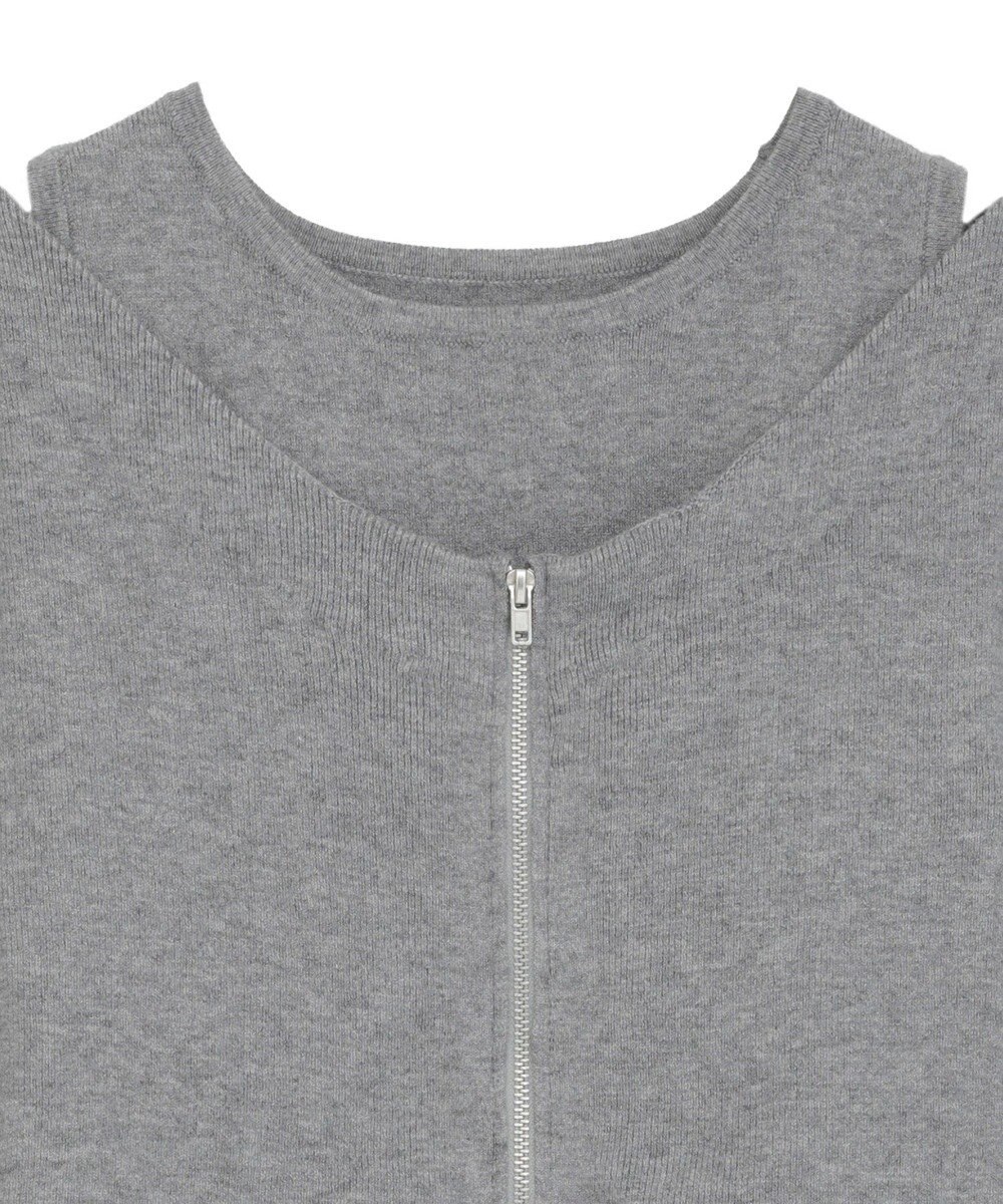 Green Parks SET2点Zipニットカーディガン+アメスリタンク 