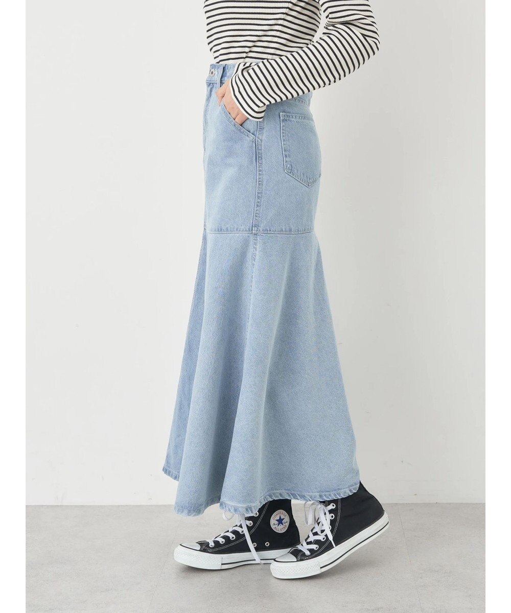 earth music&ecology ペプラムマーメイドデニムスカート 