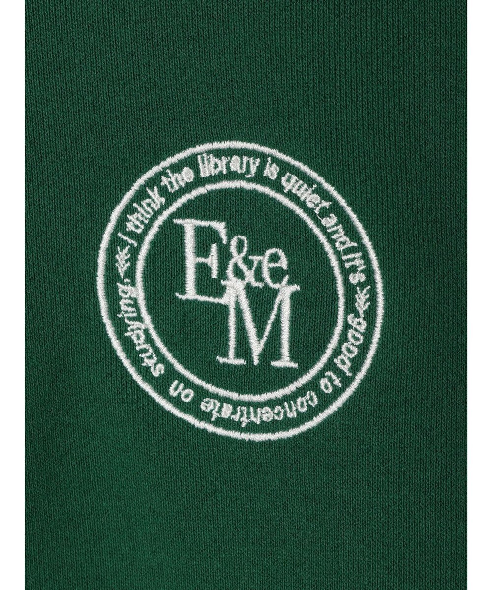 earth music&ecology ハーフＺＩＰサークルロゴ刺繍裏毛プルオーバー 