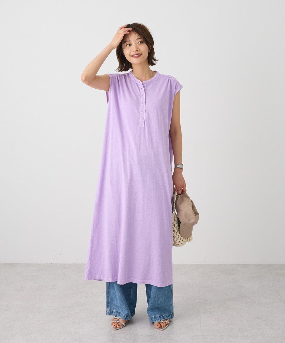 CRAFT STANDARD BOUTIQUE ピグメントヘンリーネックカットソーワンピース 