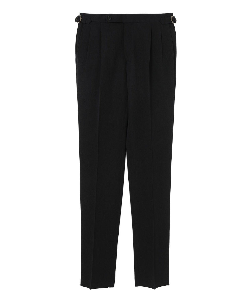 DAKS ツータックサイドベルトウールパンツ 