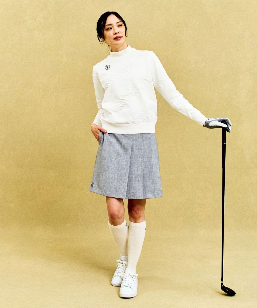 23区GOLF 【WOMEN】ベルト付き プリーツスカート 