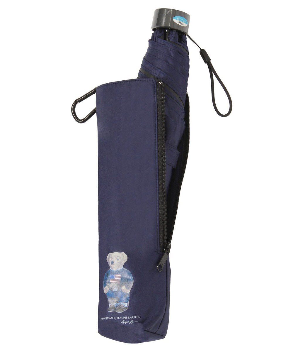 MOONBAT 【WEB限定/遮光率100%/遮熱/UV/耐風】POLO RALPH LAUREN（ポロ ラルフローレン）晴雨兼用日傘 ポロベア 無地 折りたたみ傘 