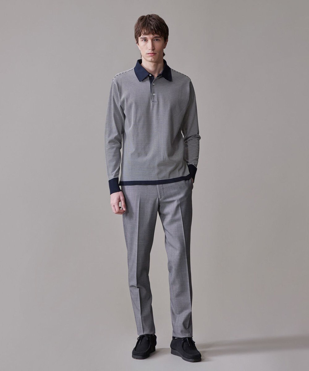 J.PRESS MEN 【Peppin Merino Comfort】【ウォッシャブル可 / 折り目加工】バーズアイ スラックス / ノータック 