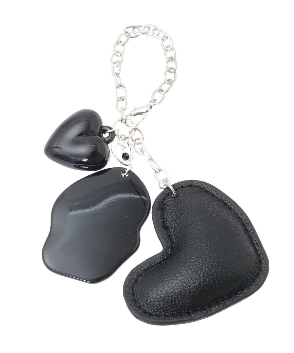 earth music&ecology ハートモチーフミラー付きチャーム 