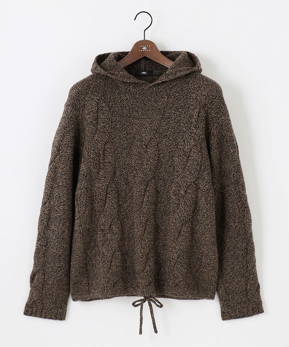 JOSEPH ABBOUD 【インポート素材/軽量】ベビーアルパカ ニットパーカー 