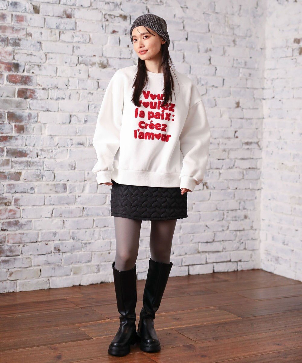 Green Parks ・ＤＯＵＢＬＥ　ＦＬＡＧＳ　サガラ刺繍スウェット 