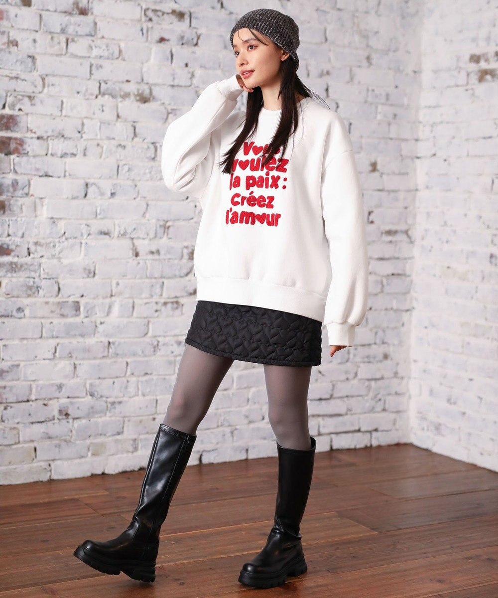 Green Parks ・ＤＯＵＢＬＥ　ＦＬＡＧＳ　サガラ刺繍スウェット 