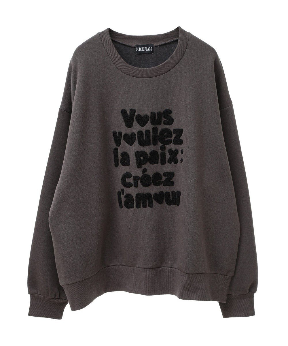 Green Parks ・ＤＯＵＢＬＥ　ＦＬＡＧＳ　サガラ刺繍スウェット 