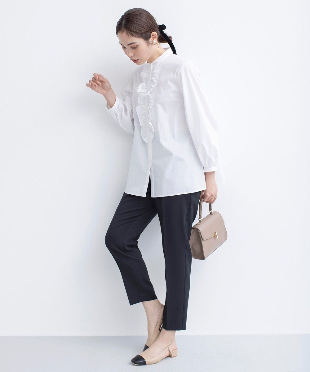 組曲 バイカラーバックストラップパンプス 