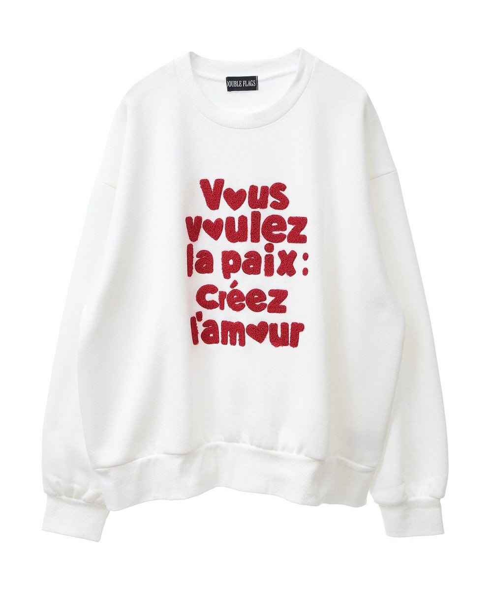 Green Parks ・ＤＯＵＢＬＥ　ＦＬＡＧＳ　サガラ刺繍スウェット 