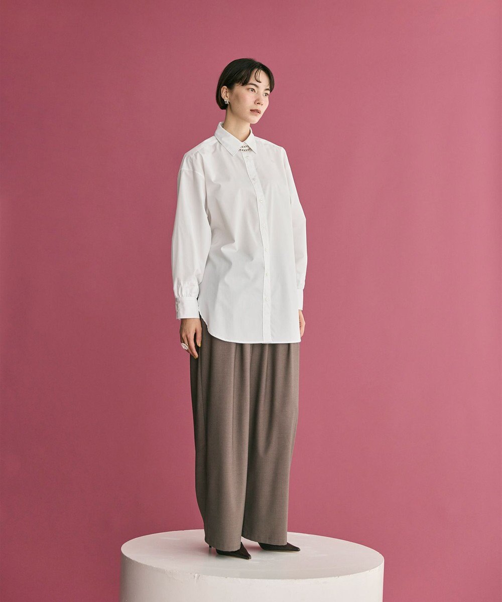 #Newans 【洗濯機可】ロールアップカフスシャツ 