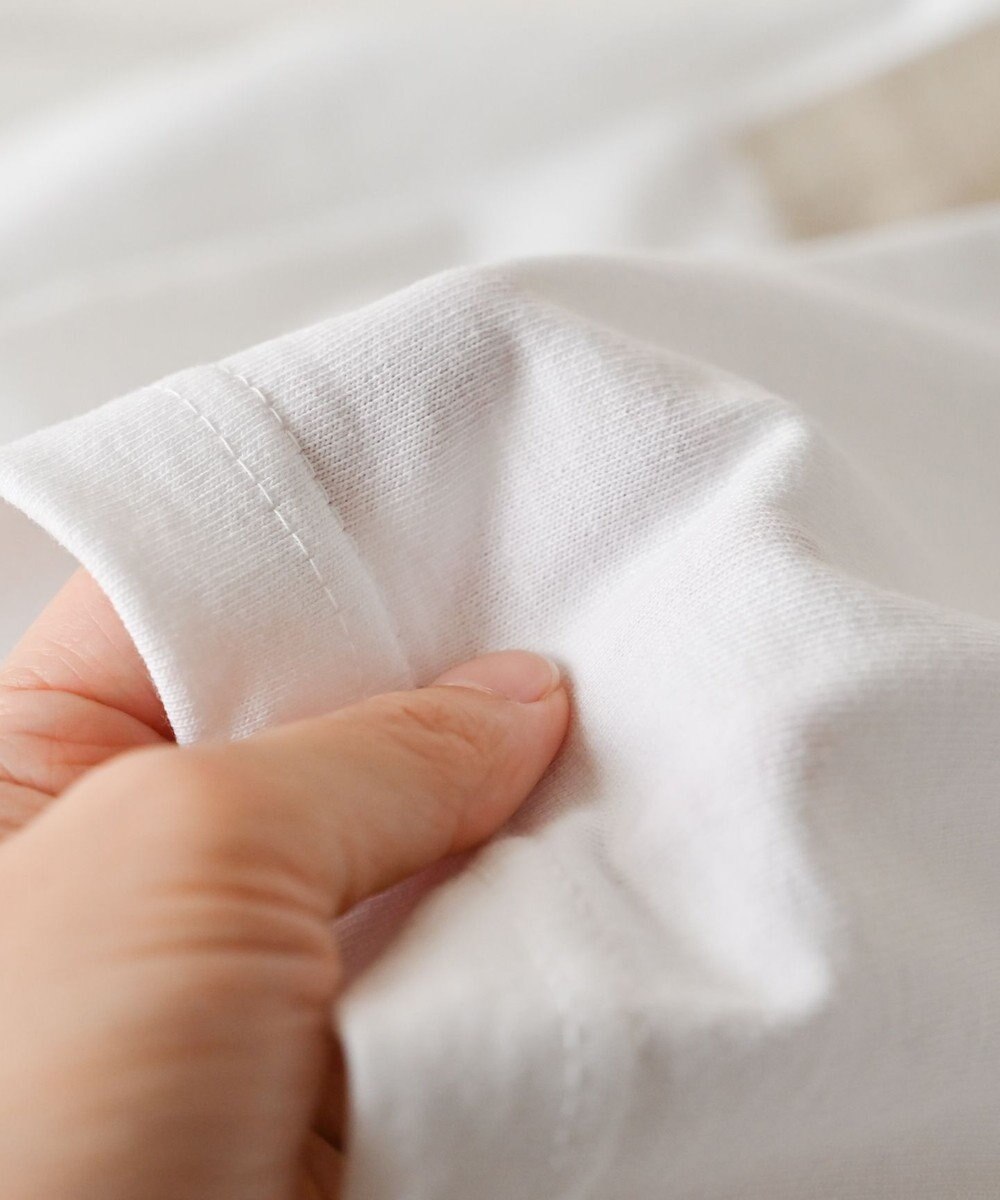 muuc 〈コットン100% 透けにくい厚みの6.2オンス〉ポピー花刺繍の Tシャツ 