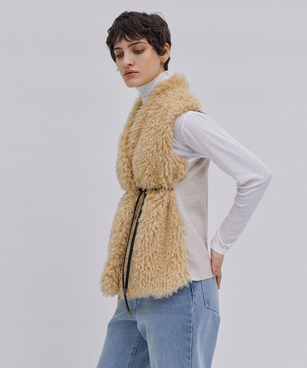 BEIGE， PUY / フェイクファーベスト 