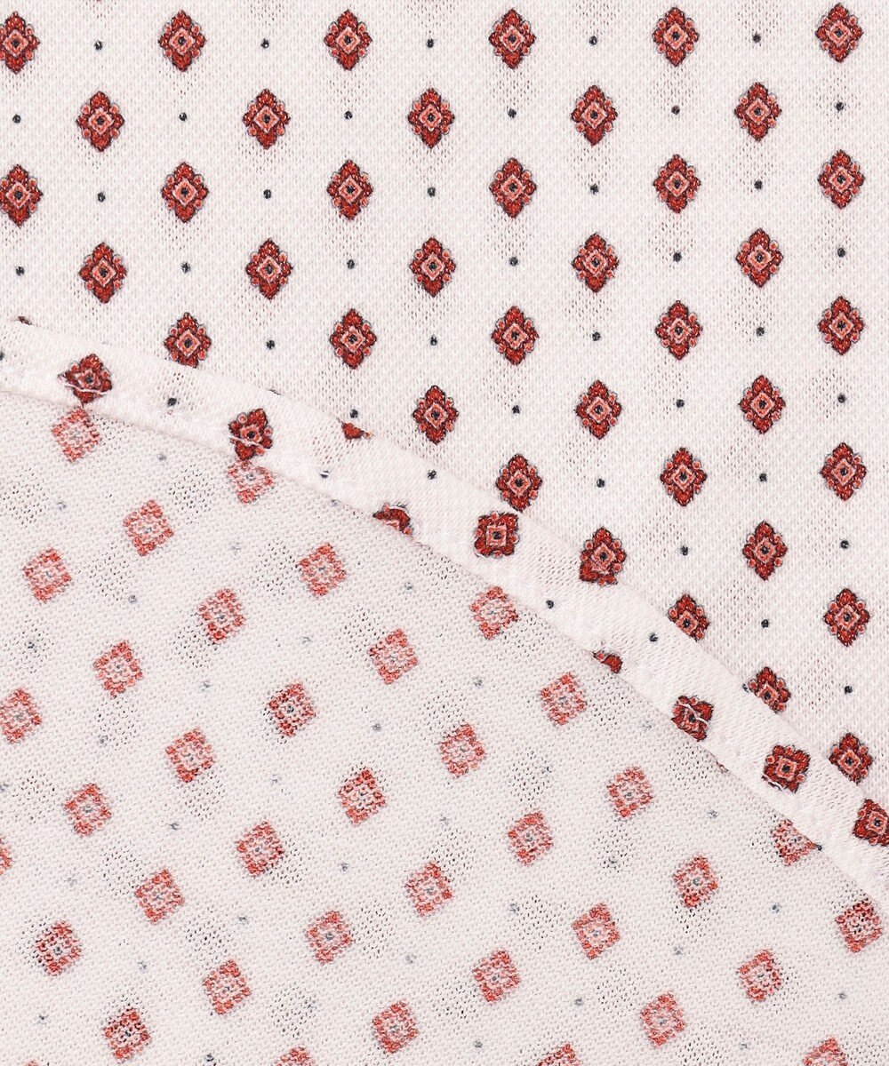 JOSEPH ABBOUD 【綿100％・ストレッチ・イージーケア】コンフォートジャージー プリント シャツ 