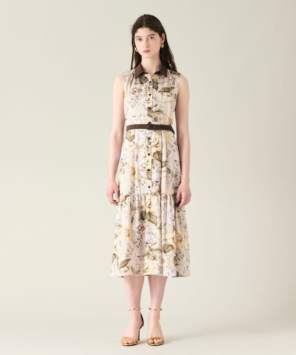 GRACE CONTINENTAL ボタニカルプリントワンピース 