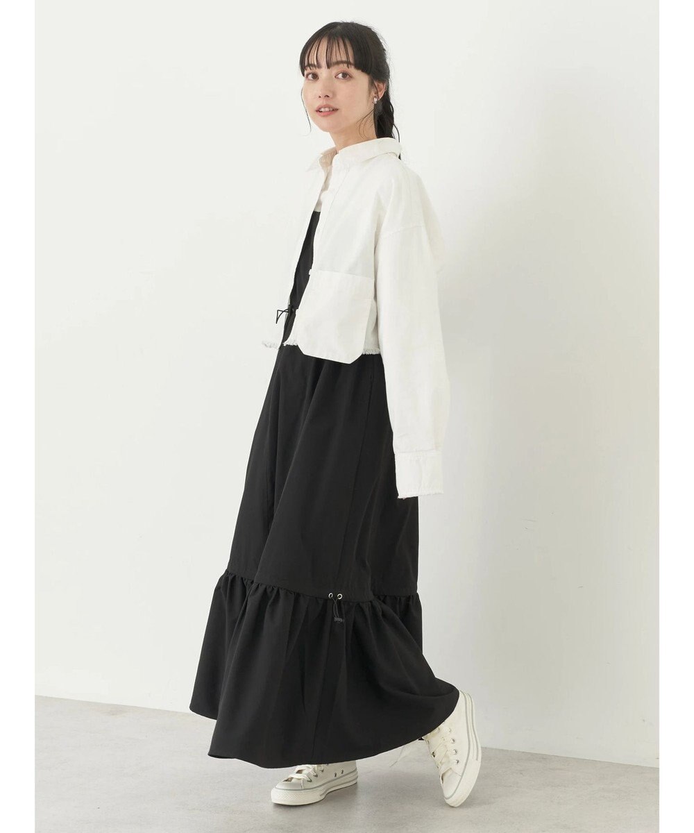 earth music&ecology クロップドポケットポイントシャツ 