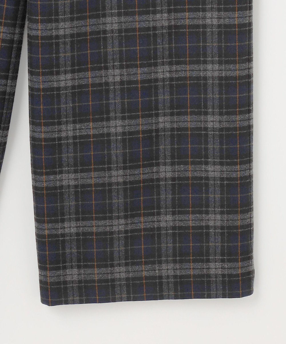 J.PRESS LADIES 【洗える】チェルビックチェック セミワイド パンツ 