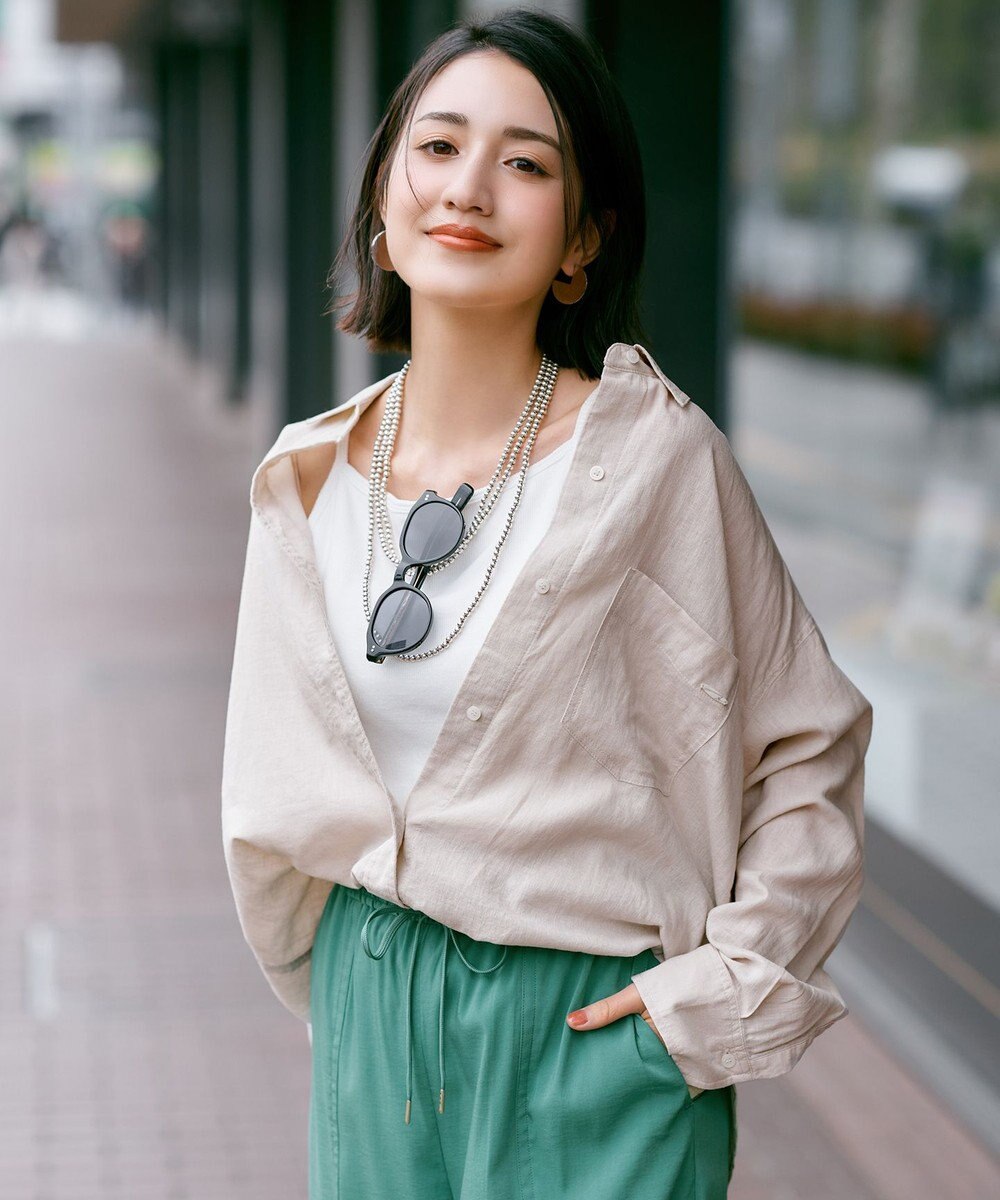 ANY 【Sサイズあり】ヨーロピアンリネンオーバーシャツ 