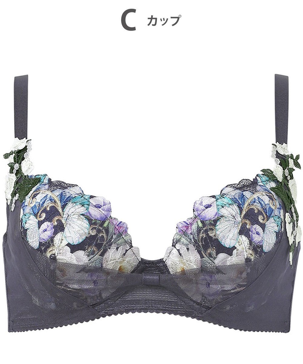 WACOAL 【リボンブラ 脇すっきり】 ブラジャー 脇高設計 着やせシルエット 動いても谷間キープ Gカップまで対応 大きいサイズ レディース BXB483 /ワコール 