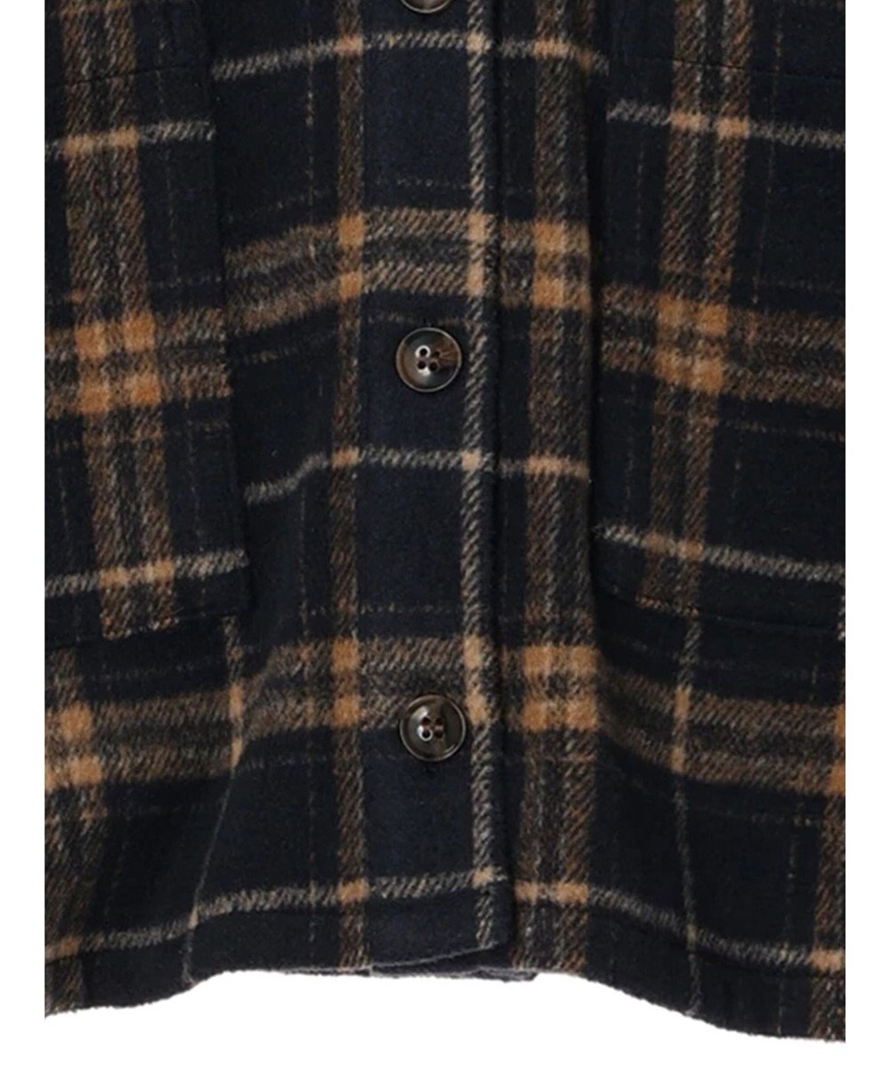 Green Parks ・ＥＬＥＮＣＡＲＥ　ＤＵＥ　シャギーチェックショートシャツ 