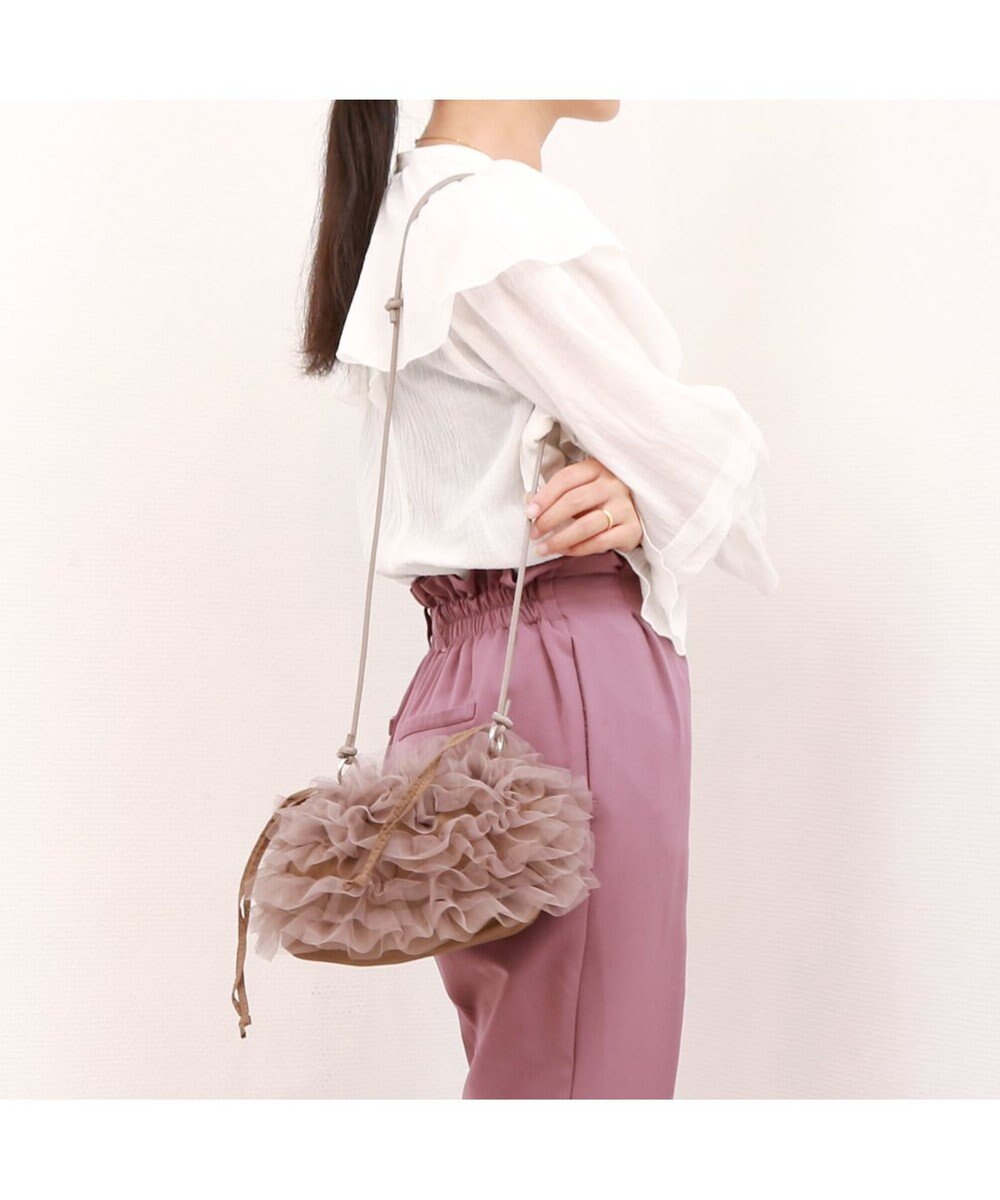 UNBILLION カシュカシュ cachecache / チュールフリルショルダーバッグ 