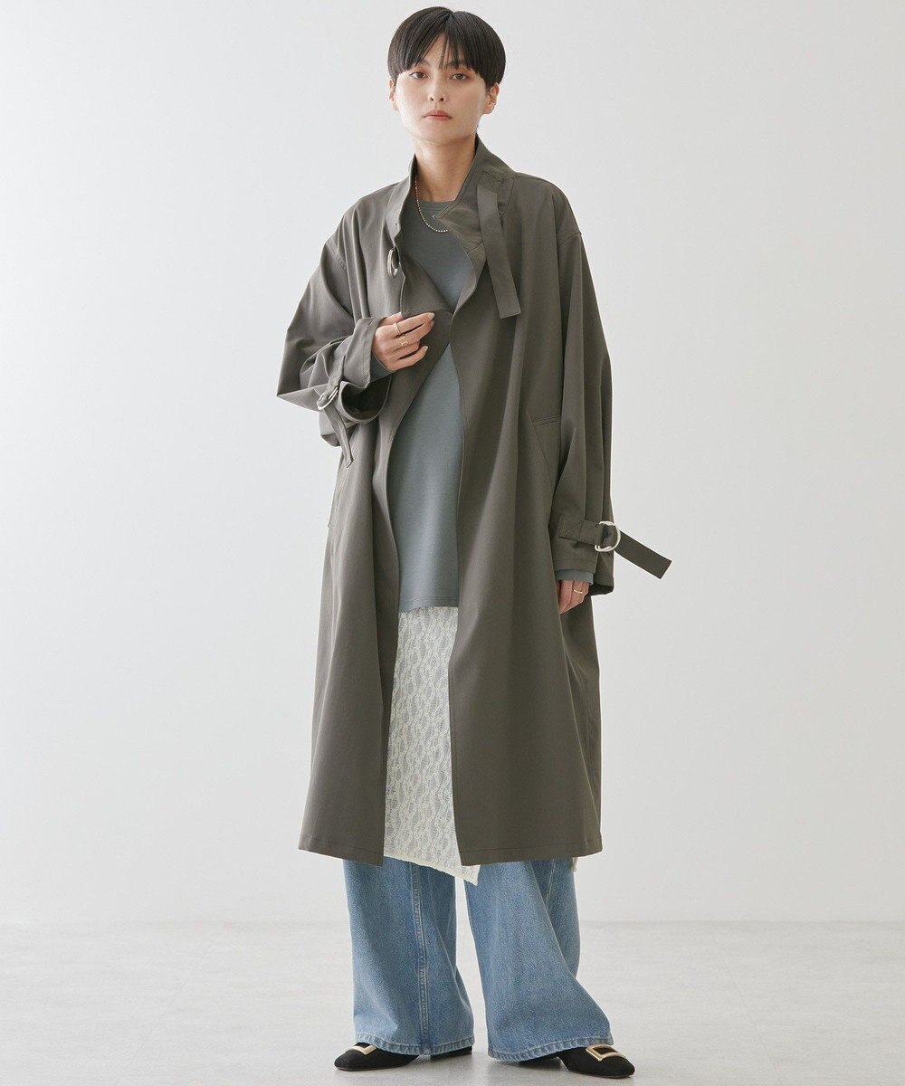 AMERICAN HOLIC スタンドカラーニュアンスロングコート 