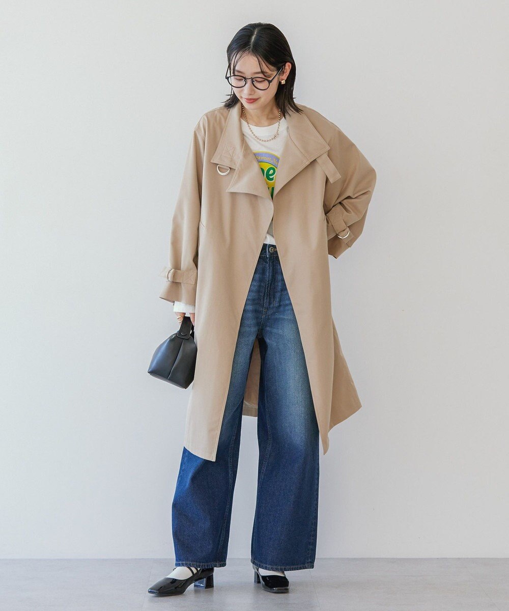 AMERICAN HOLIC スタンドカラーニュアンスロングコート 