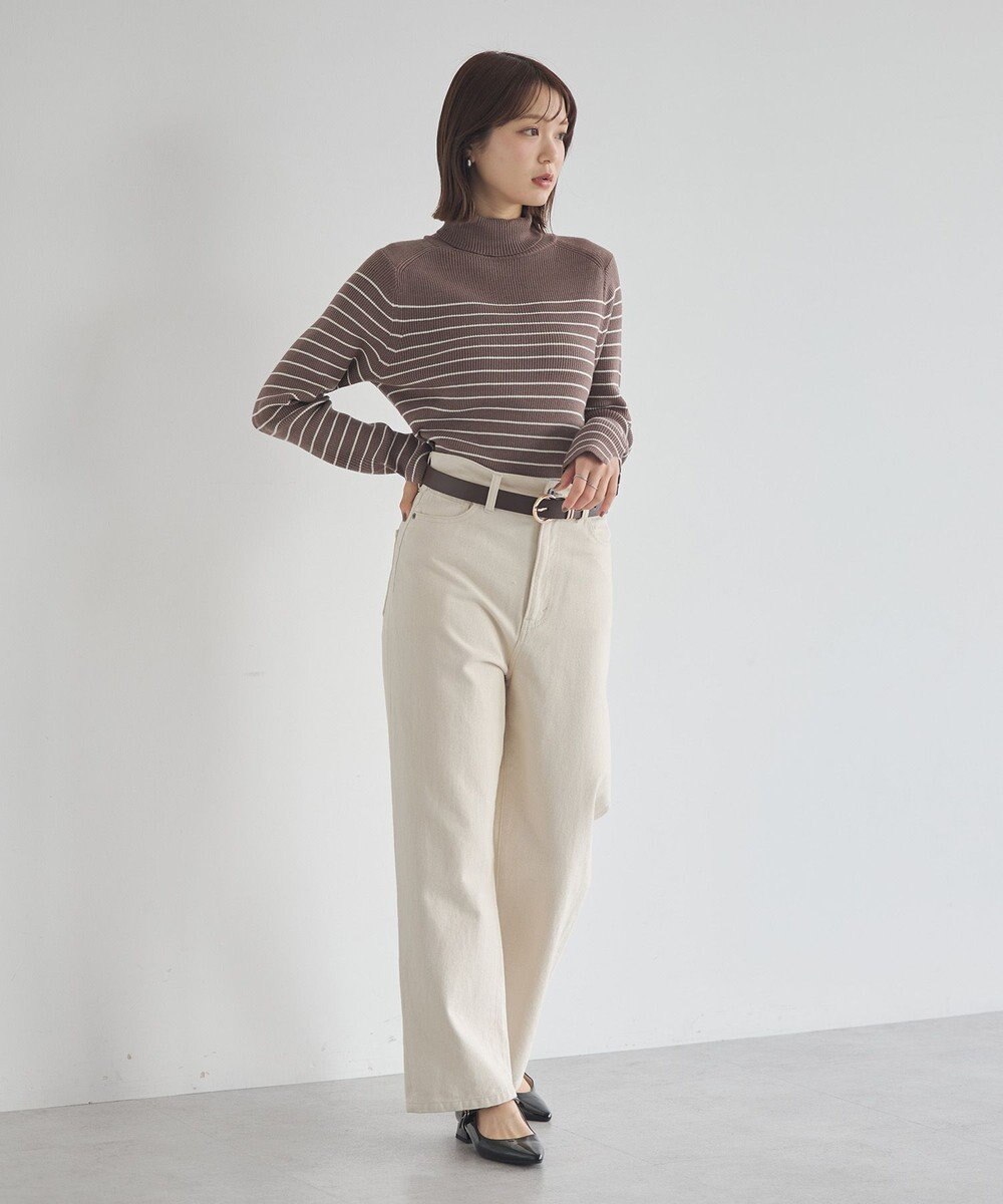 earth music&ecology 【イージーケア】【洗濯機洗い可】レンチング(TM)エコヴェロ(TM)(リブタートル) 