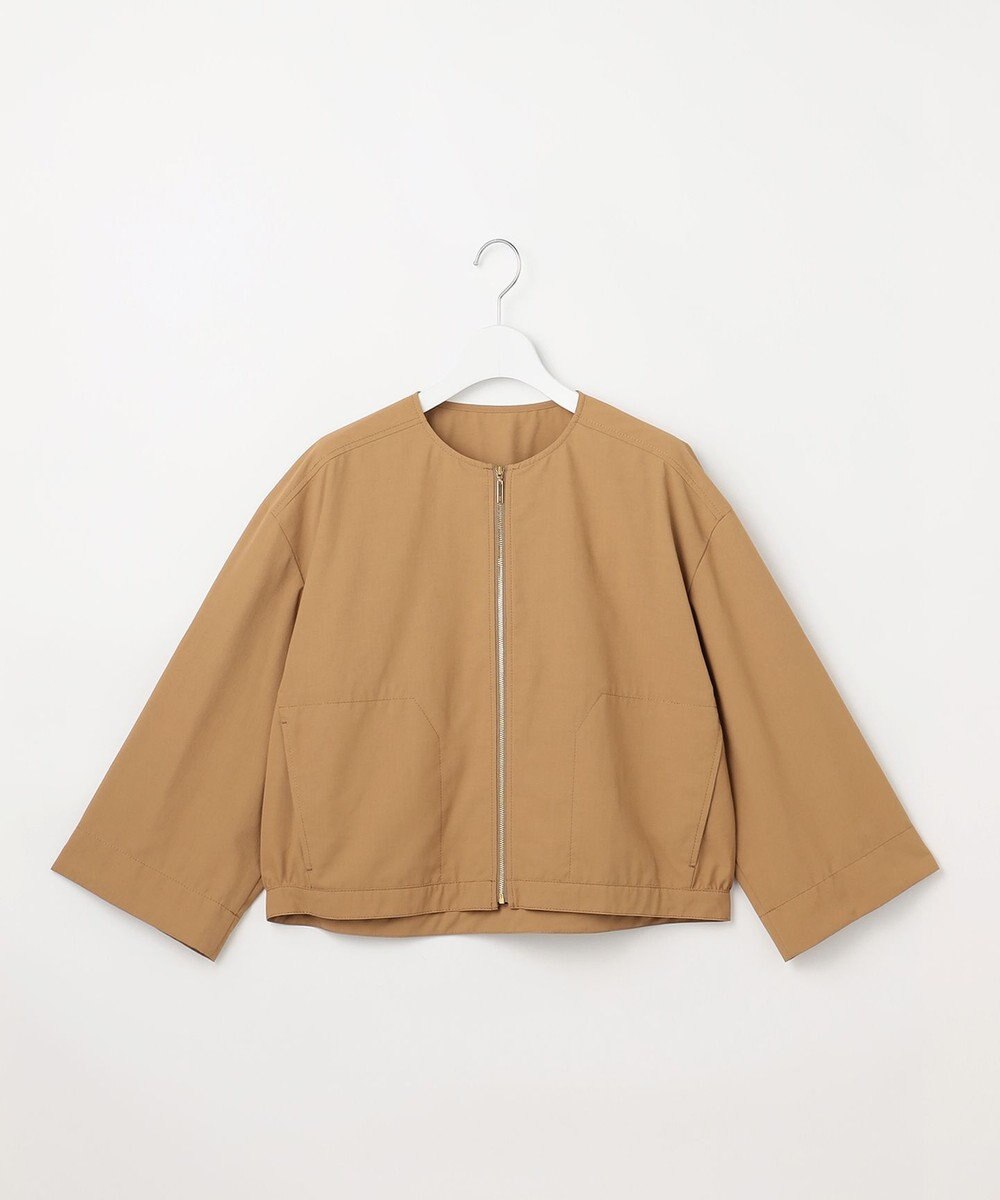 自由区 【SHIHOさん着用】ファンクショナルブロードノーカラー ブルゾン 