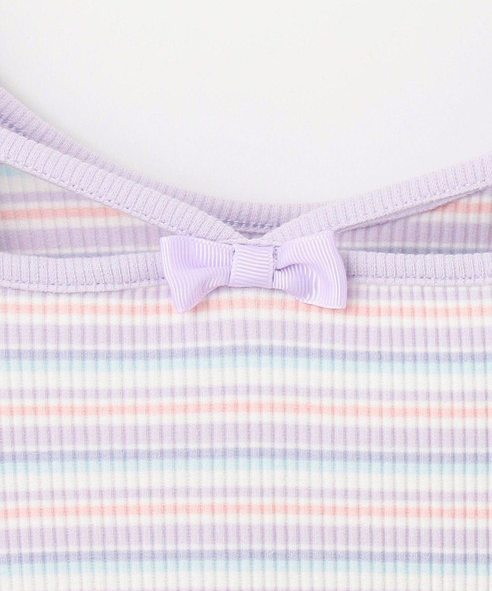 ANY KIDS オン・オフショルダー ボーダー Tシャツ 