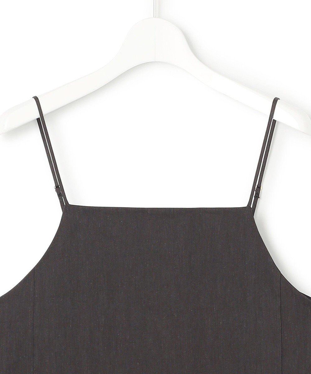 23区 【洗える】リネンレーヨンストレッチ  Iライン キャミソール ワンピース 