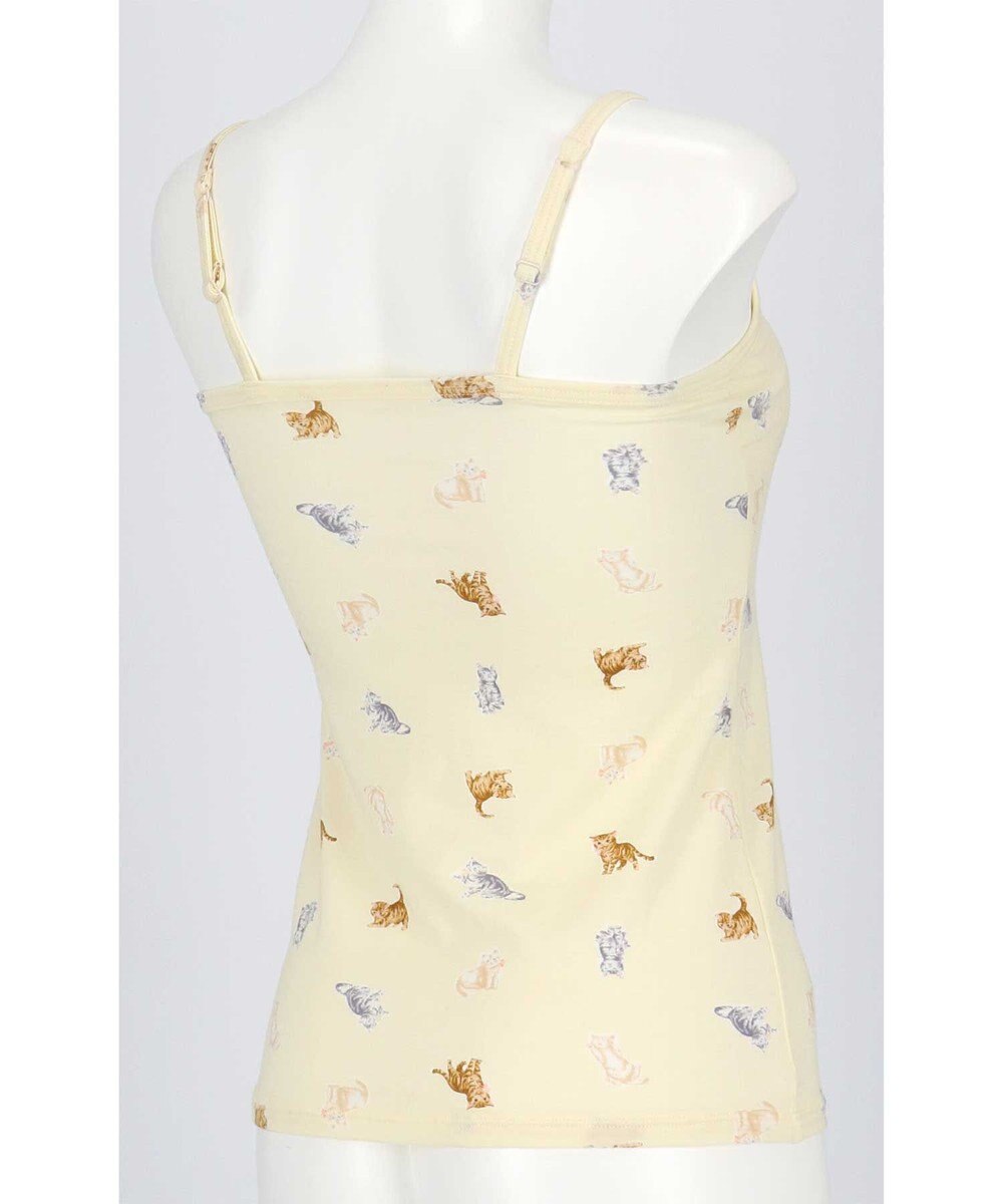 une nana cool 猫プリント カップ付きキャミソール 